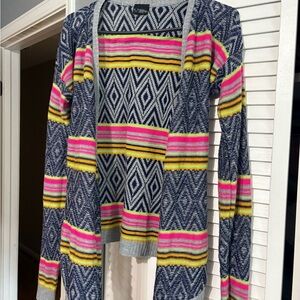 Daytrip Pink and Yellow Cardigan Sweater